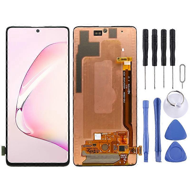 COMPATIBLE Super AMOLED LCD Screen for Galaxy Note10 Lite with Digitizer Full Assembly (Black)