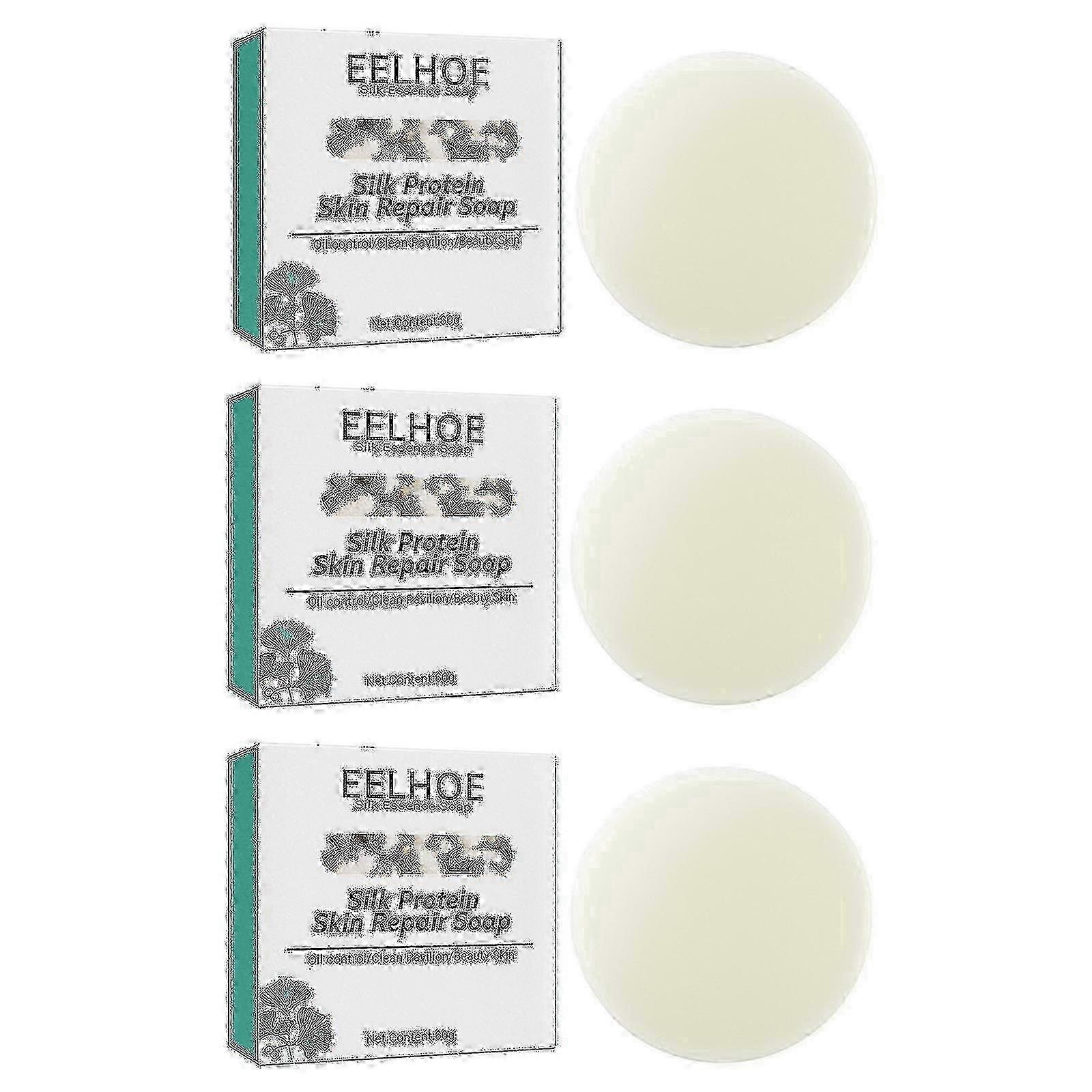 3pcs Eelhoe Silk Protein Mask Soap