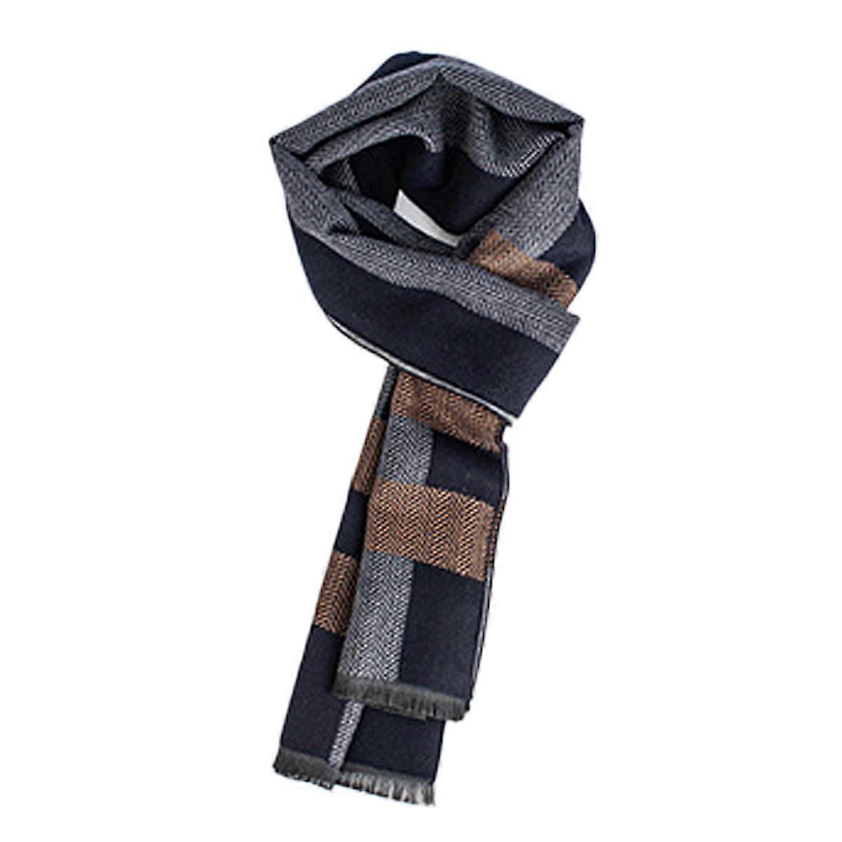 Warm Wool Scarf, Men, Plaid Design
