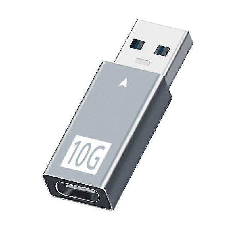 Aluminum Alloy Shell Usb To Type-c Gen2 Usb3.1 Adapter Converter Built-in Chip High-speed Transmission