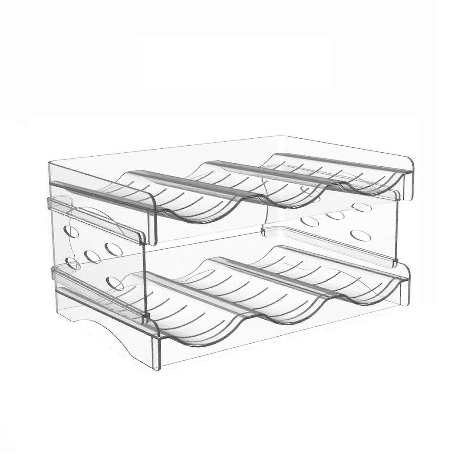 1 Set Bottle Storage Holder Keep Neat Two Layers Keep Bottle Still Kitchen Water Bottle Storage