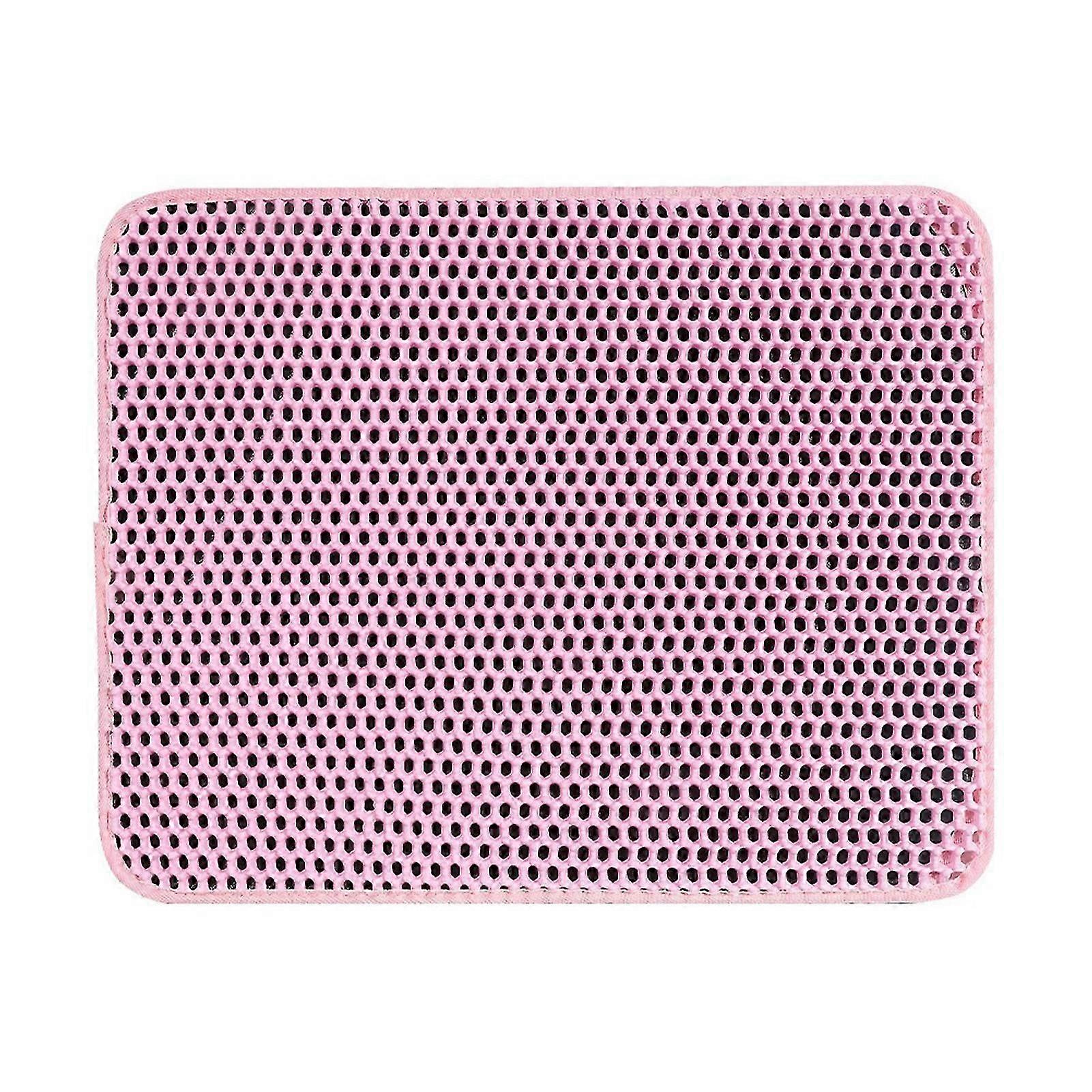 Breathable Cat Litter Mat Double Layer Structure Waterproof Hassle-free Easy to Clean Pocket Design Floor Mat for Home Pet