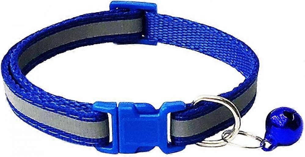 Footprint & Reflective Cat Collar with Bell Basic Dog Cat Collar Buckle Adjustable Polyester Cat Dog Collar or Seatbelts