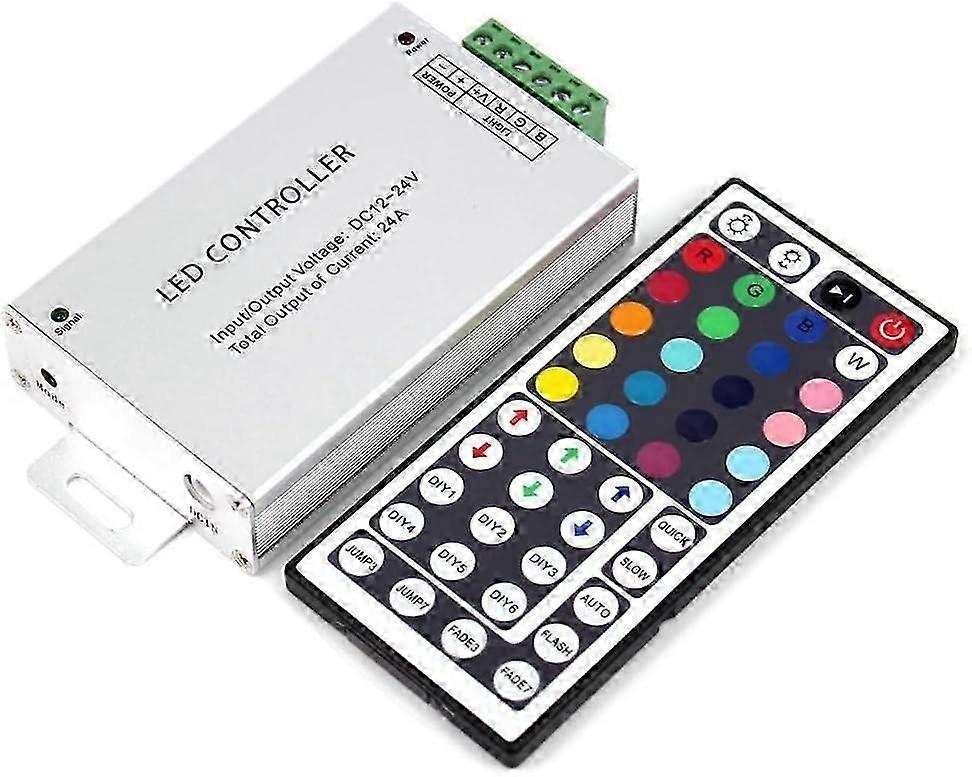 44 Keys IR Remote Control Wireless Remote Control, 12V/24V 24A Controller Controller for RGB LED Str