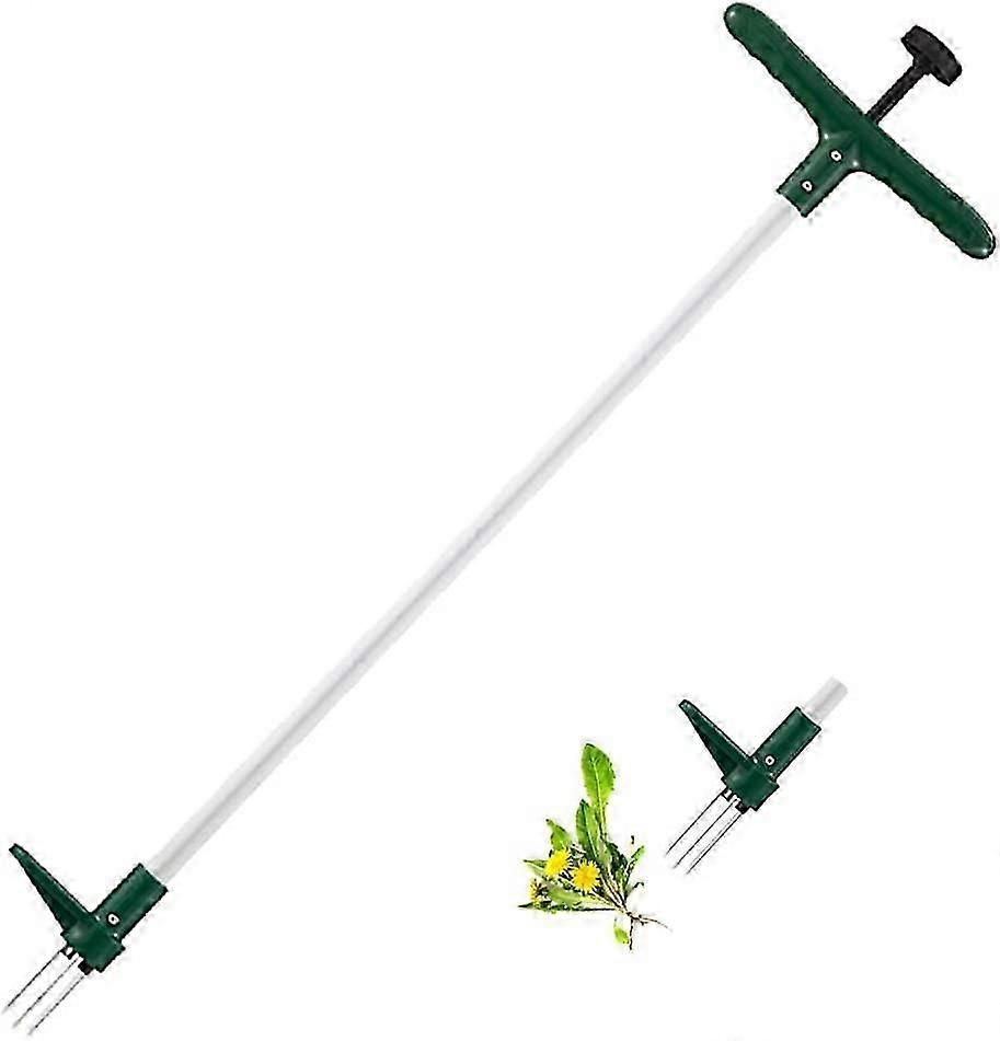 Weed Puller, Stand Up Weeder Hand Tool, Long Handle Garden Weeding Tool with 3 C