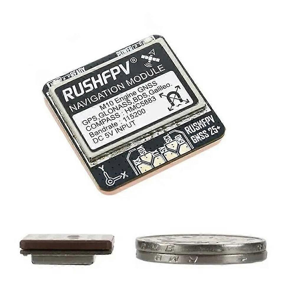 RUSHFPV GNSS PRO UBX NMEA M10 Dual Protocol GPS Module Built-in Ceramic Antenna 5883 Compass for FPV