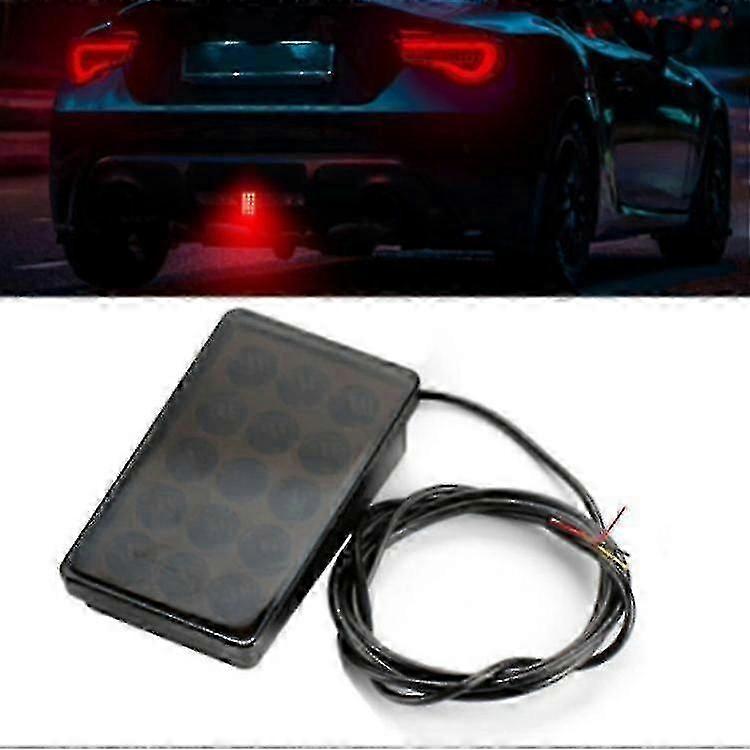 F1 Style 15 Led Rear 3rd Third Brake Light Strobe Flashing Tail Brake Stop Light-Good