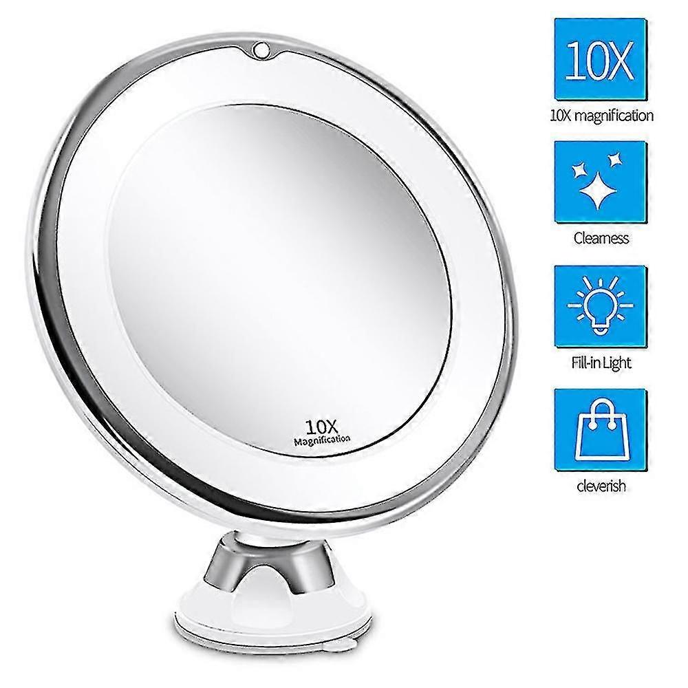 10x Magnifying Makeup Mirror With Lights,  Intelligent Switch