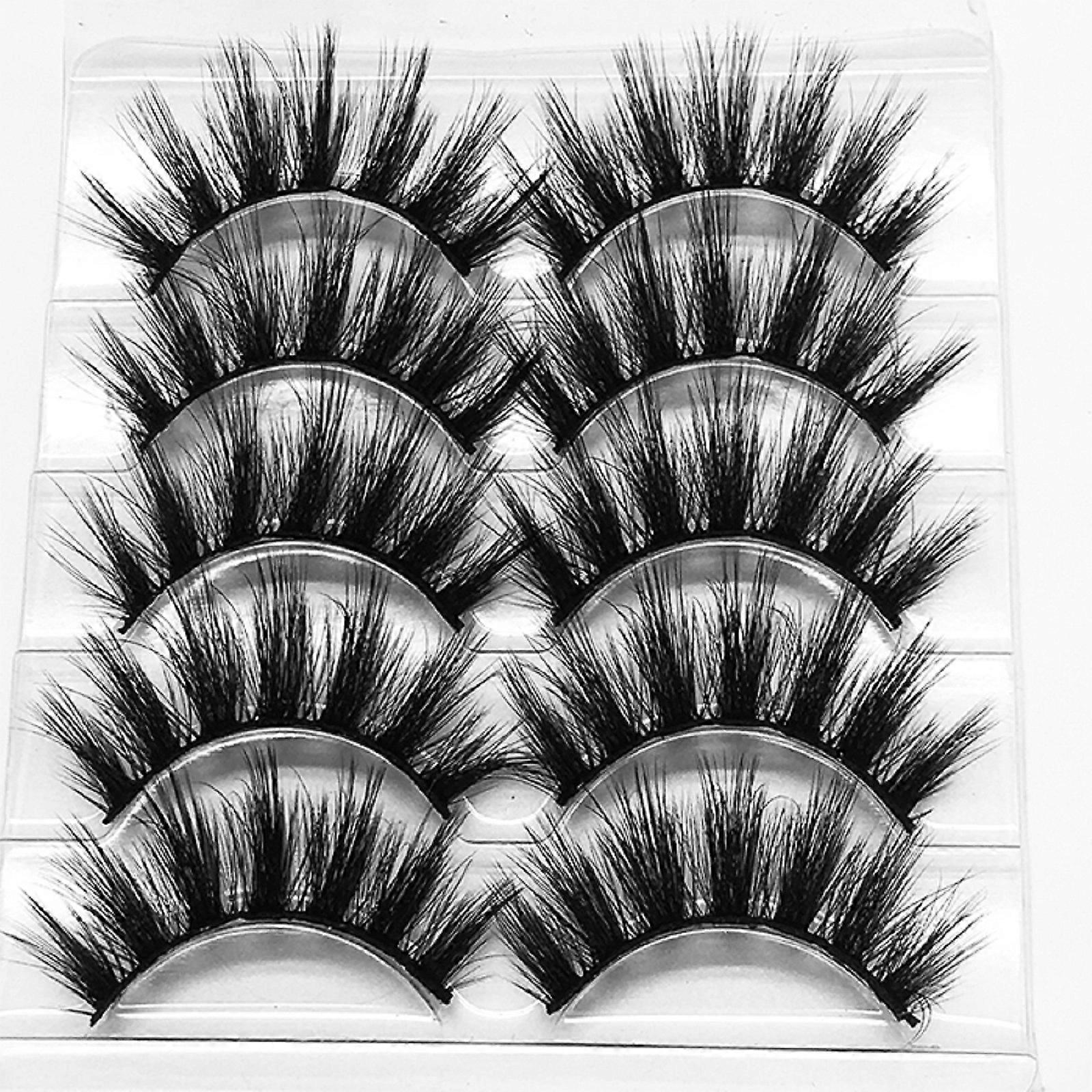 False Eyelashes 5 Pairs Of Mixed Eyelashes Thickened Thick Three-Dimensional PUW12807