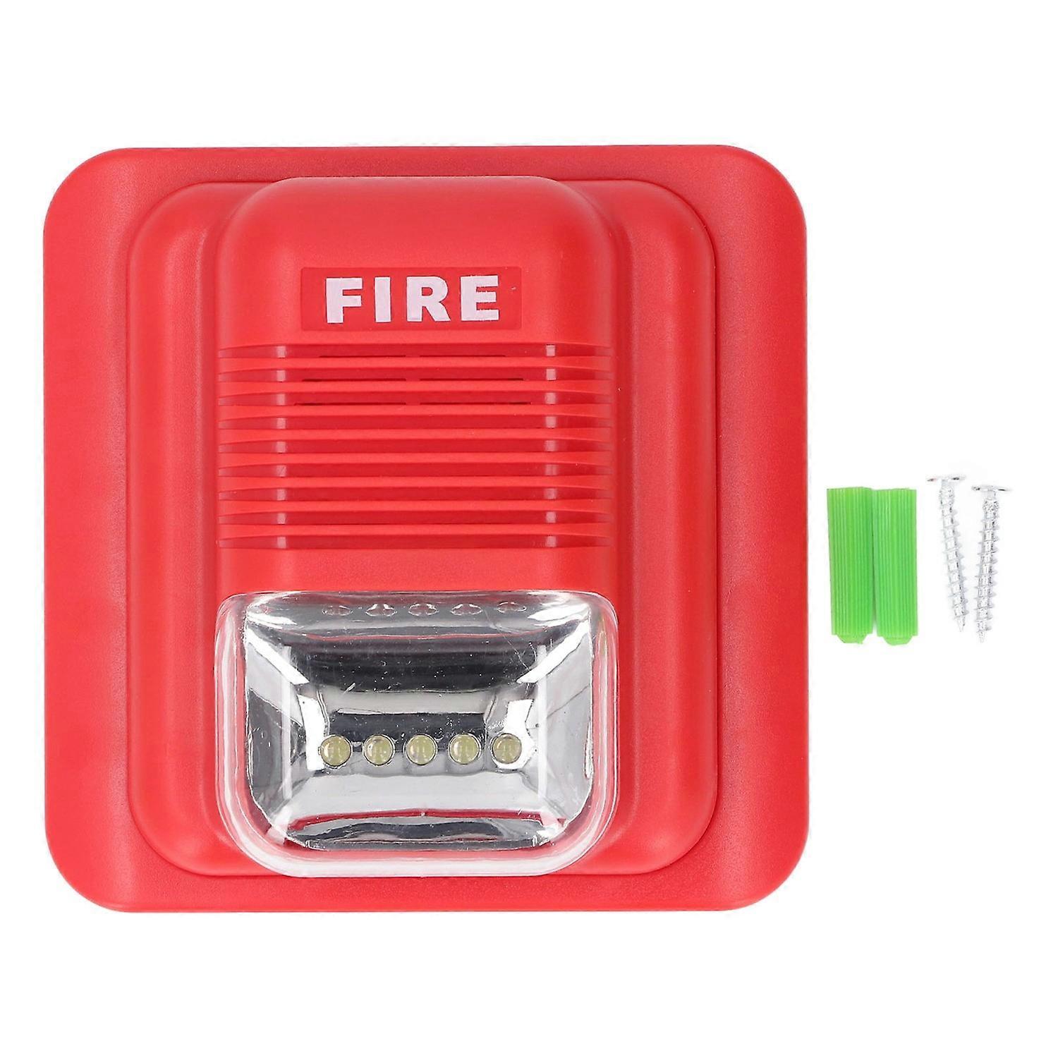 Fire Alarm High Brightness Adjustable Tone Sound Light Fire Alarm Warning Strobe Siren Horn for Home