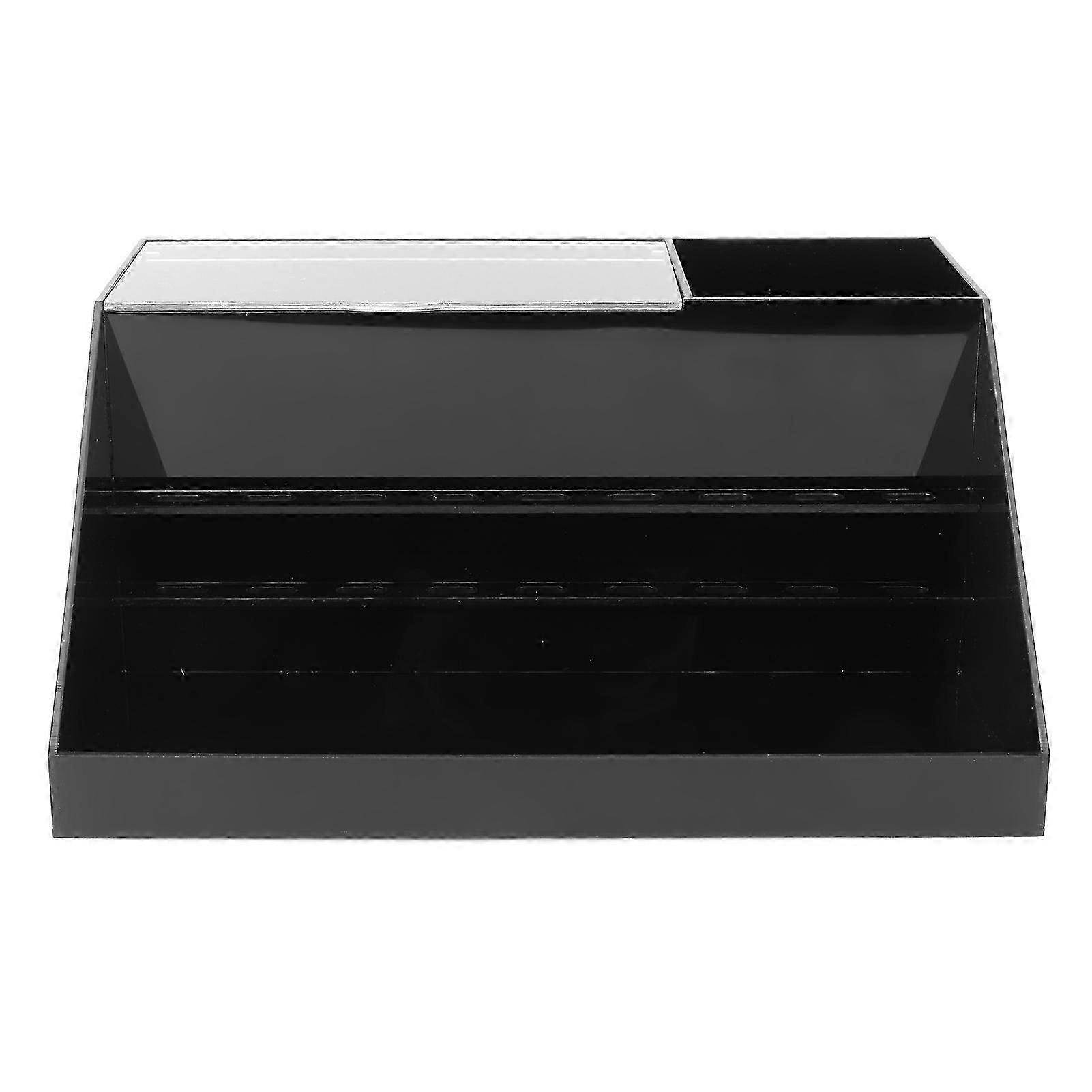 Eyelash Extension Compartment Box Dustproof 9 Holes Eyelash Extension Display Box for Makeup Black
