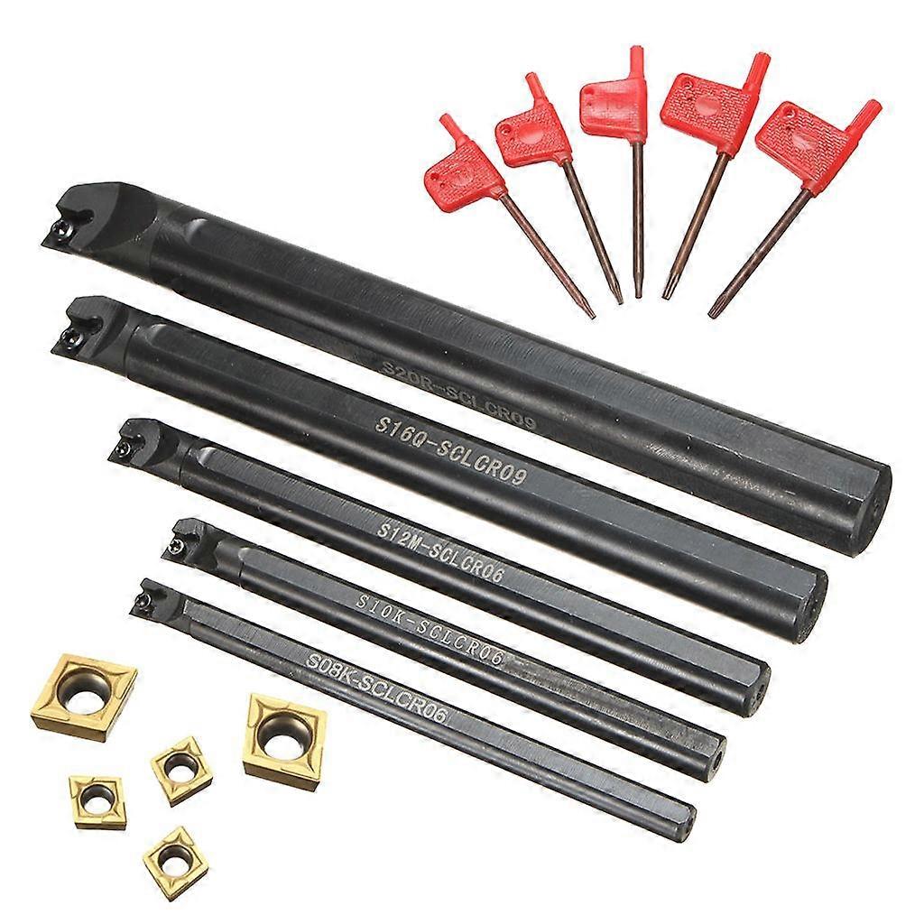 5Pcs Set of Lathe Threading Turning Tool Boring with