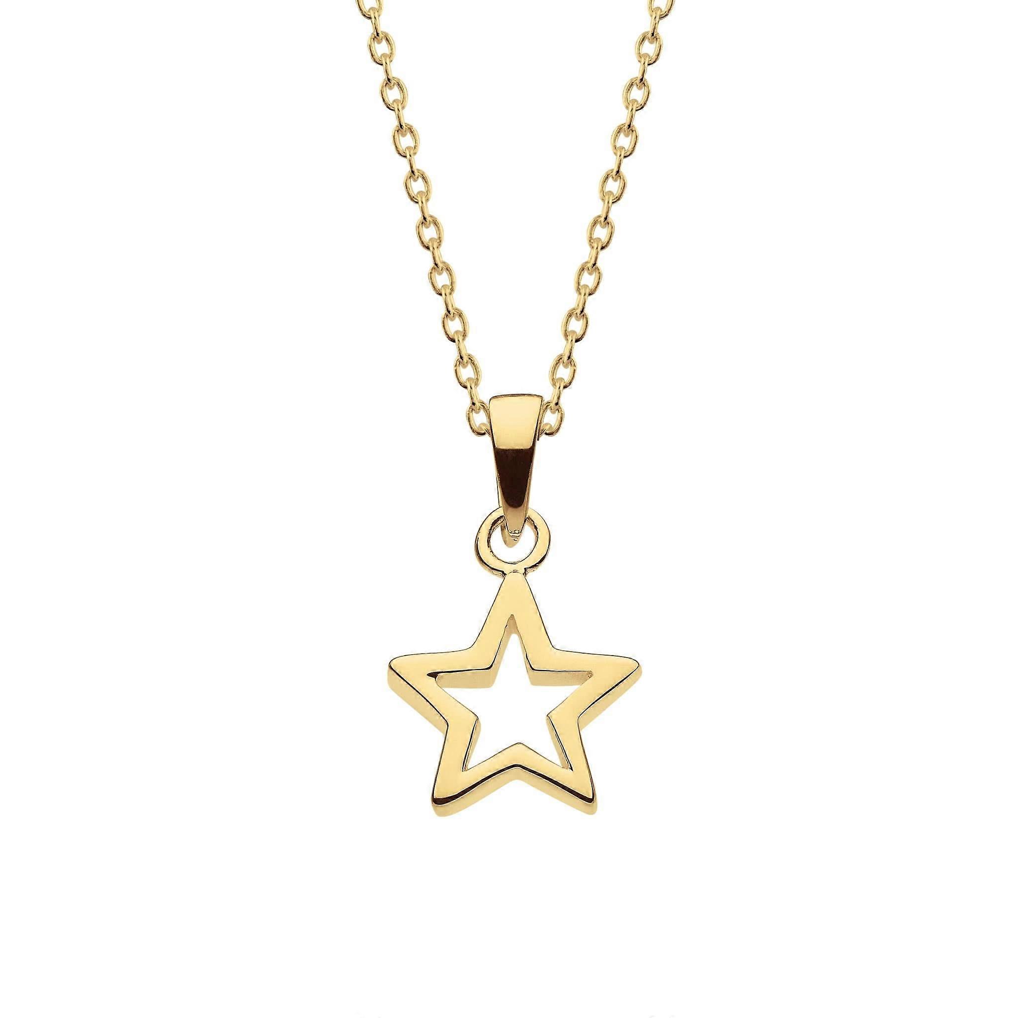 Dew Gold Plate Chunky Open Star Pendant 98010GD