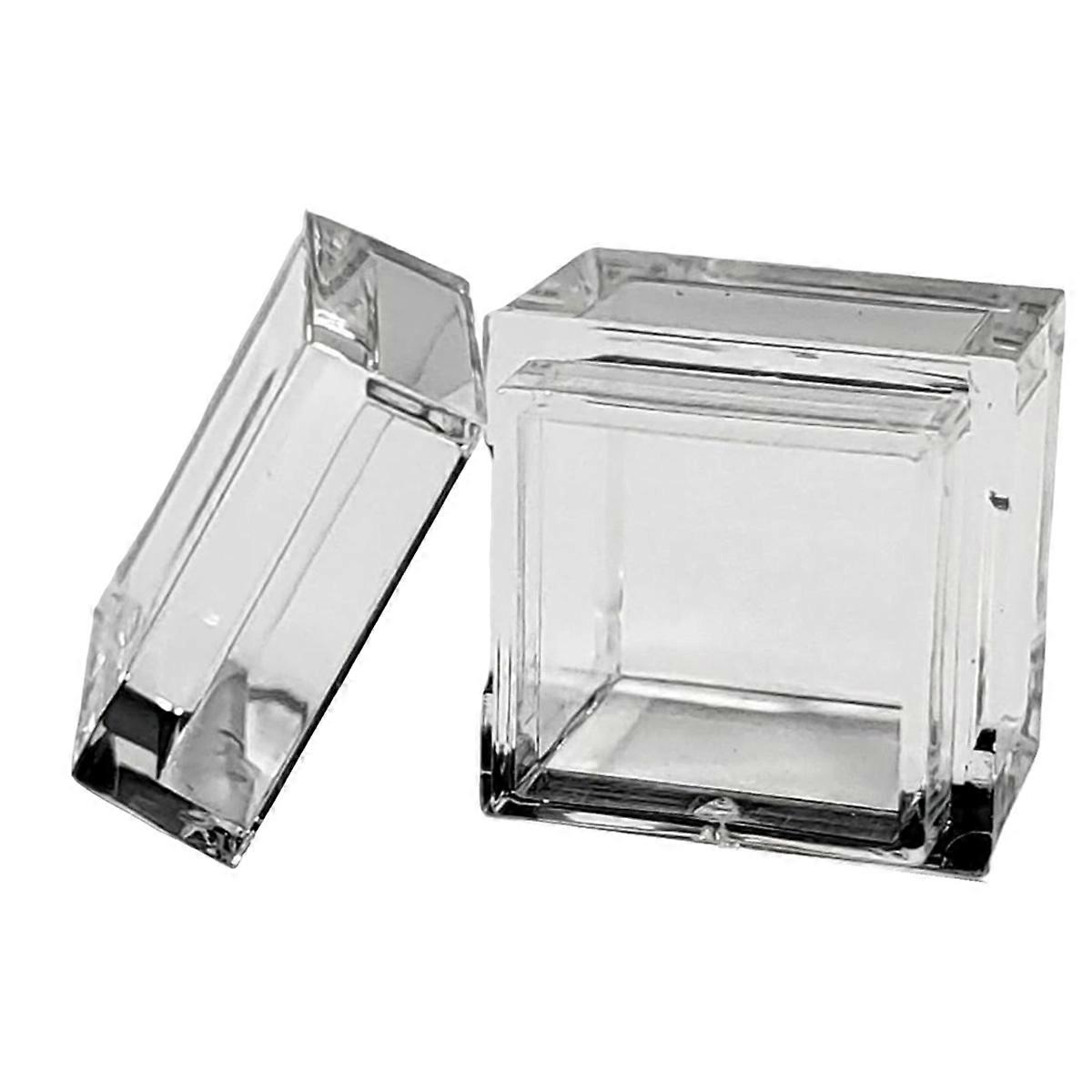 10Pcs Acrylic Box Trays for 0.39Inch 10mm Elements Cubes Clear Case Periodic Table Bracket for Eleme