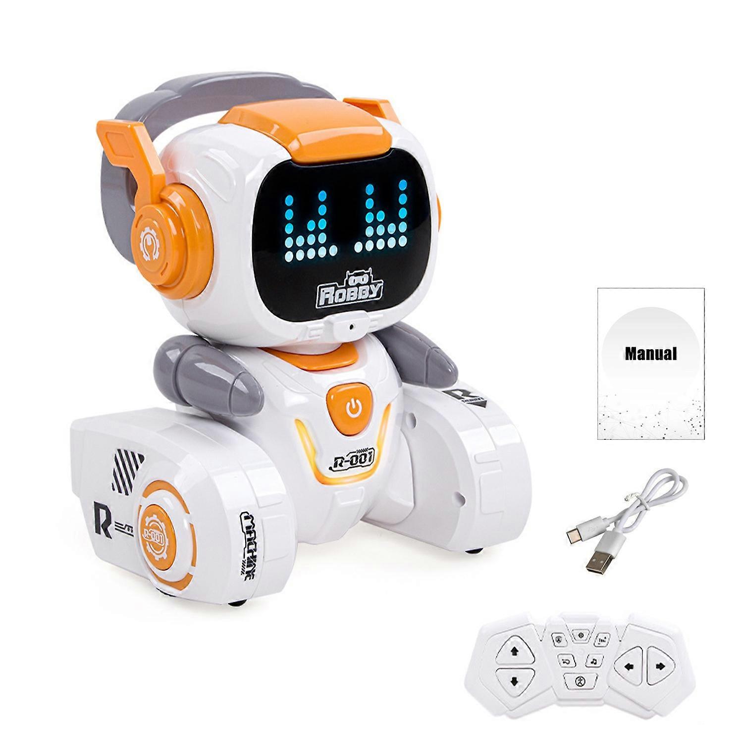 Kids Remote Control Robot Toy with LED Eyes Programming Touch Interactive Dancing Singing Toddlers