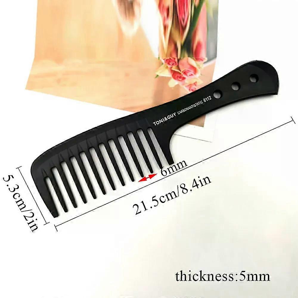 مشط قص الشعر الأسود المسطح فرشاة الشعر ذات الأسنان العريضة للرجال فرشاة الشعر المهنية صالون حلاق الشعر ماكينة قص الشعر تصفيف الشعر أمشاط الكربون