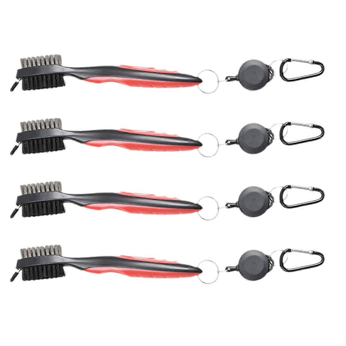 Golf Club Cleaning Brush, Ball Double-Sided Cleaning Tool, Red