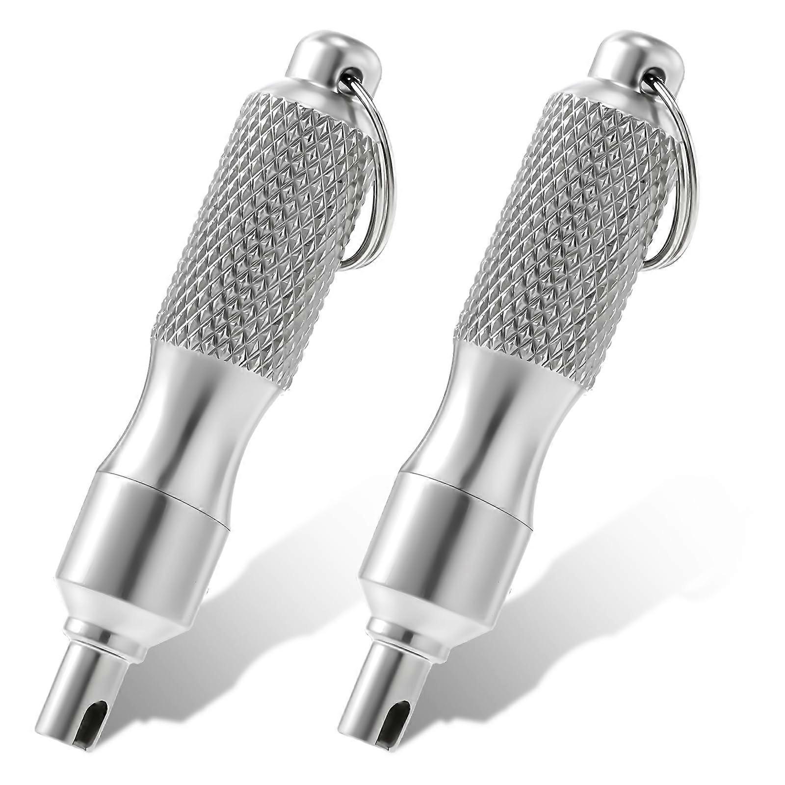 2pcs valve core removal tools, portable valve vehicle root stainless steel tire valve core dismantling