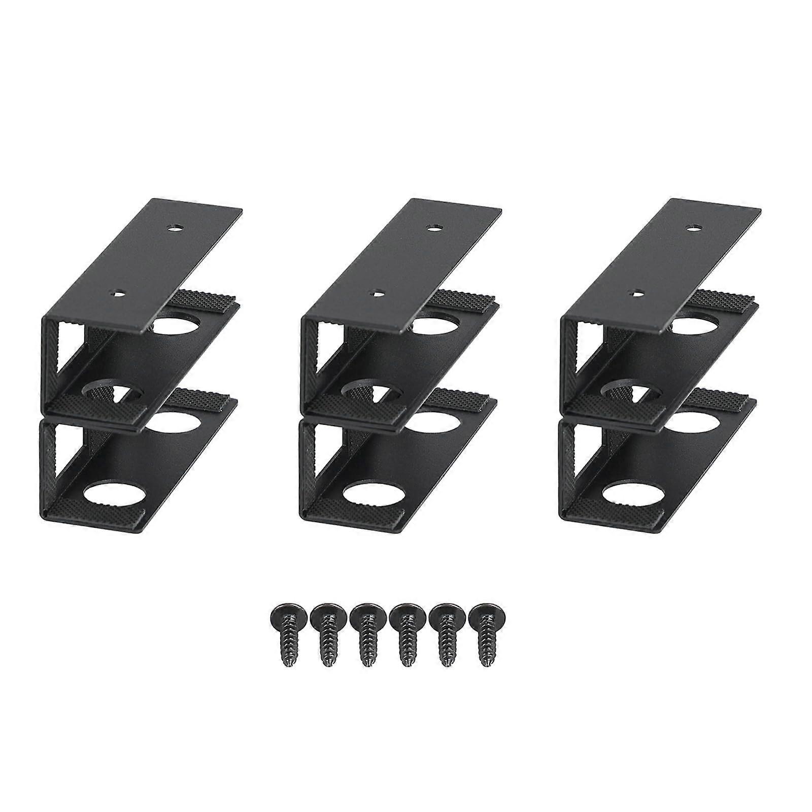 3 Pieces Under Desk Laptop Mount, Metal Shelf Holder for Laptops, Tablets, Keyboards, and Accessories, Space-Saving Design