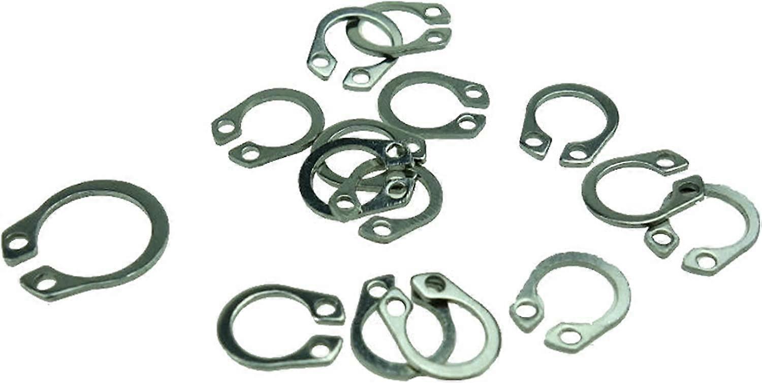 Circlips Metal washers,Washer M3 -M26 Stainless Steel Shaft C-Type Elastic External Circlip Snap Retaining Ring Clamp Spring Lock Washer, 50 Pcs(M13)