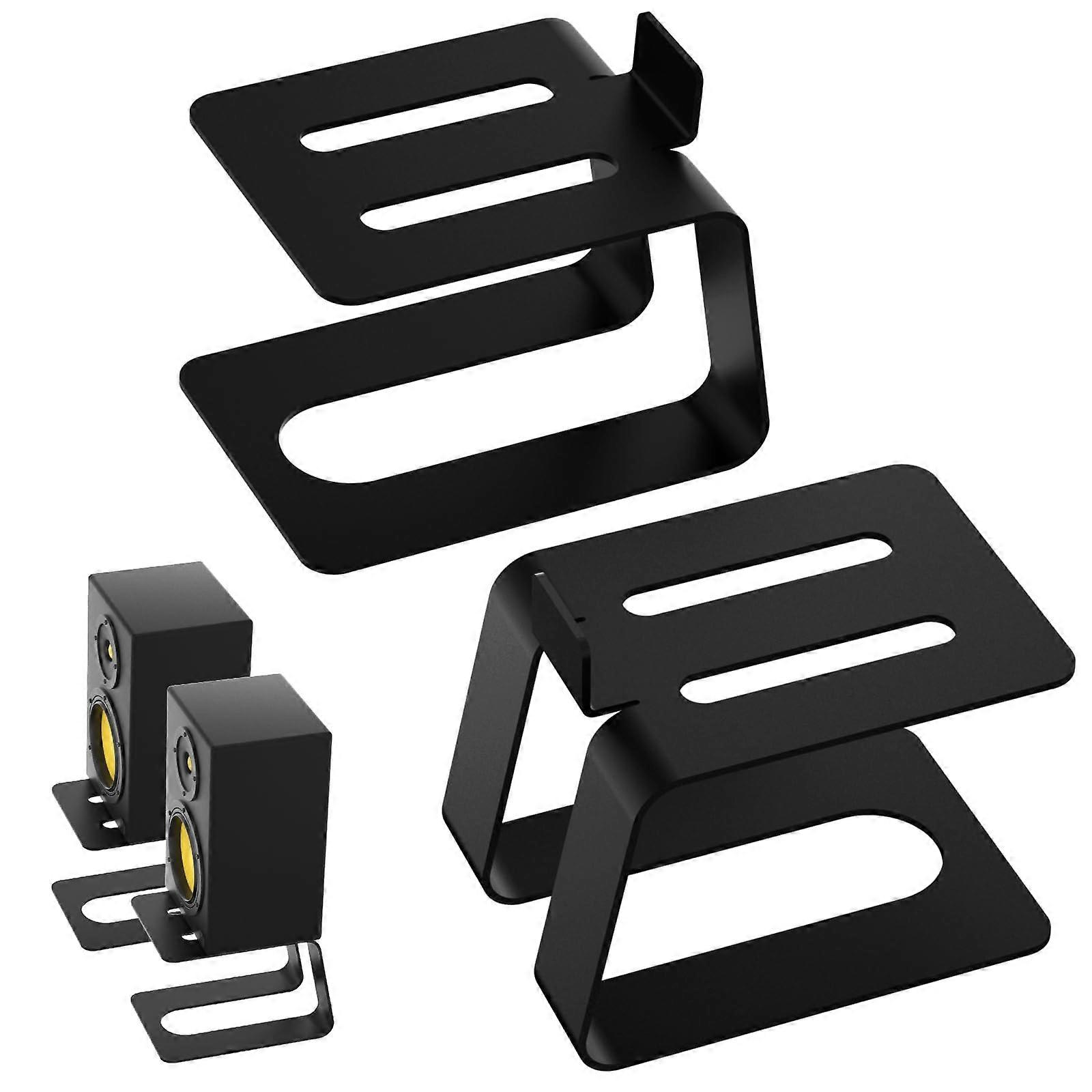 A pair of desktop speaker stands, suitable for desktop speakers, studio speaker stands, small bookshelf speakers
