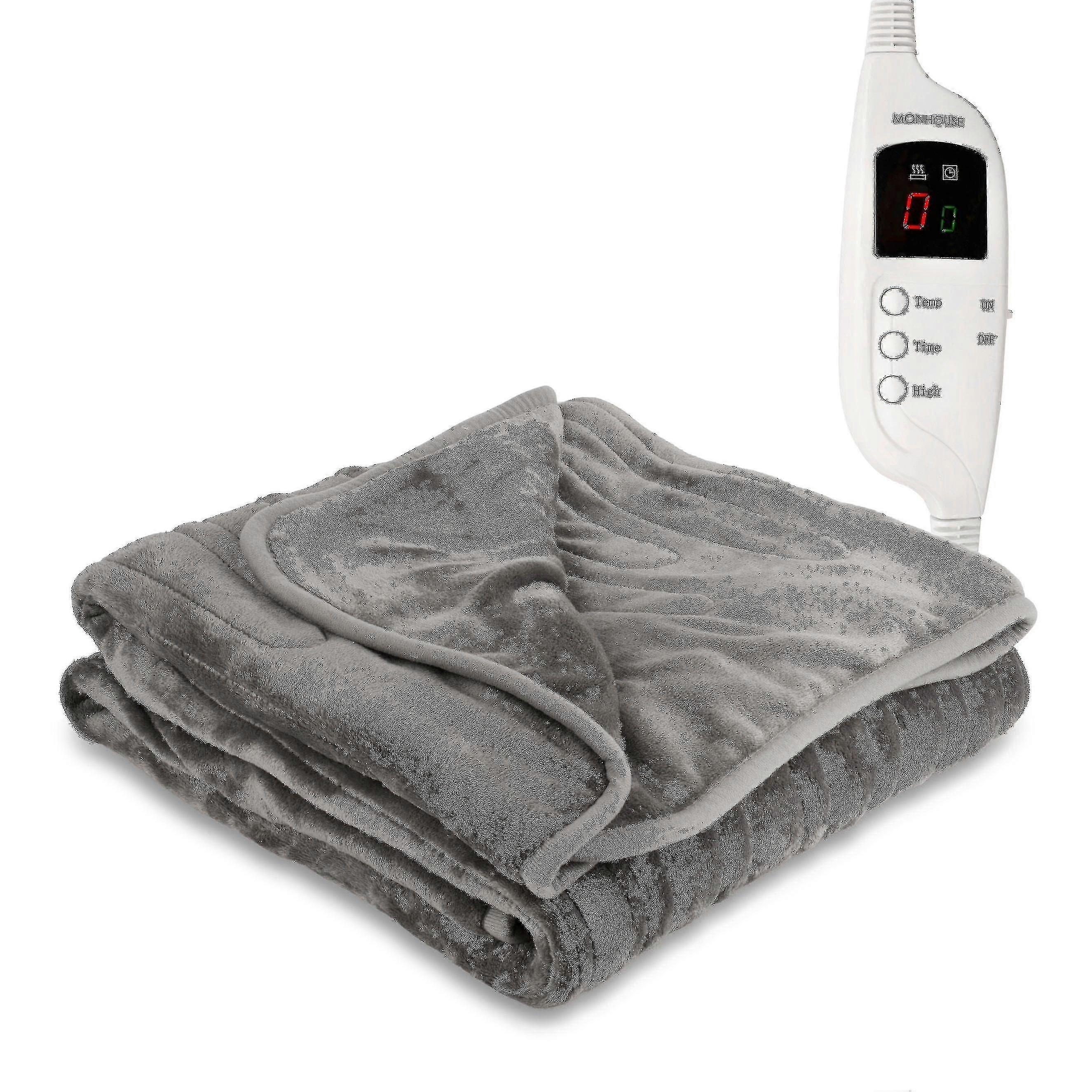 Electric Blanket Heated Throw Digital Controller 9 Hour Timer 9 Heat Settings - British 3 Pin Plug_Featured Gift 3595