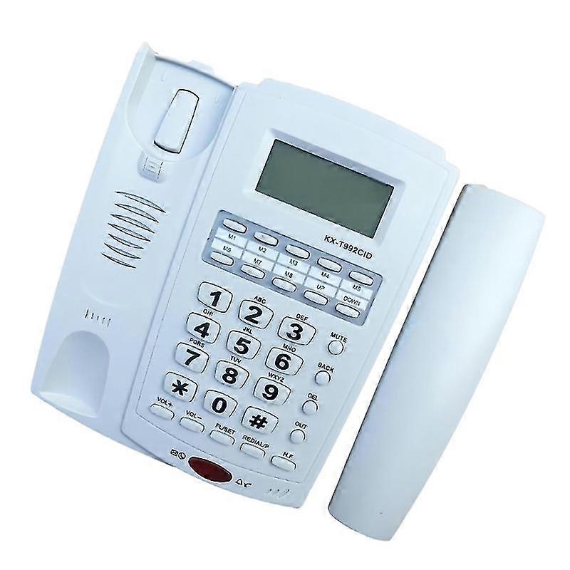 WhiteLandline Telephone Big Buttons Desktop Corded Telephone Home Fixed Phone