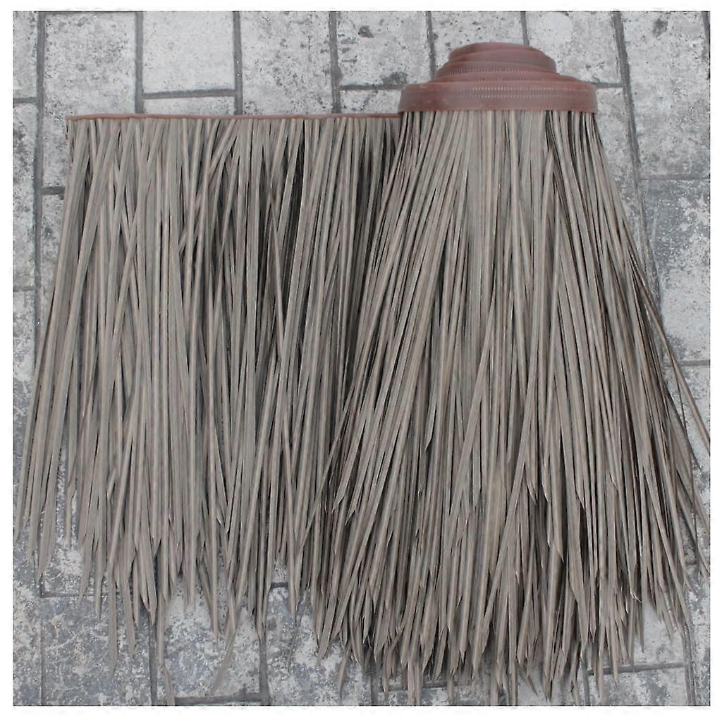 Palm Thatch Roll Simulation Roof Thatch Tile 0.5x1m Artificial PE Straw Fireproof Anti-Aging for Resorts Farms Yellow