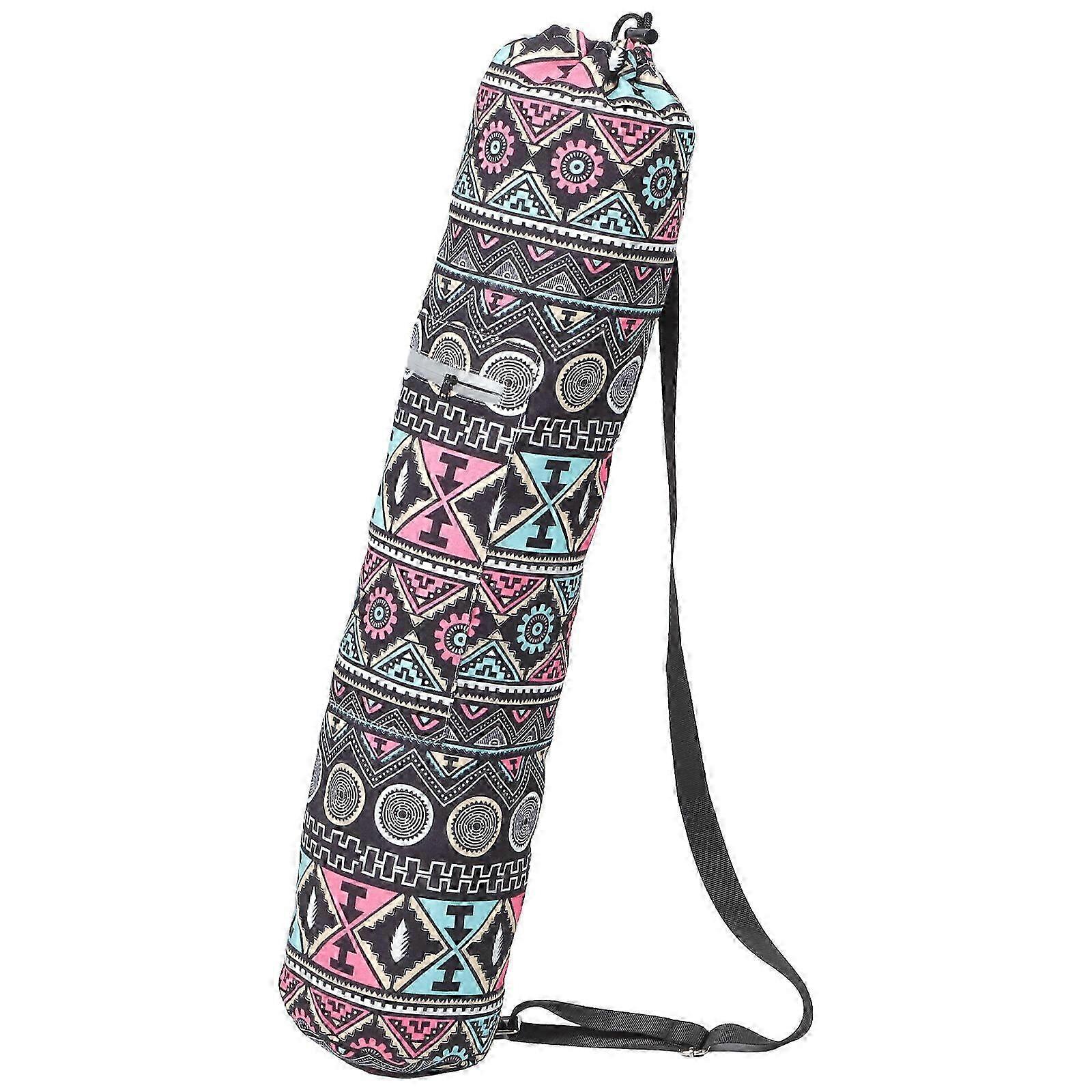 Yoga Mat Bag Canvas Pattern Exercise Mat Carrier