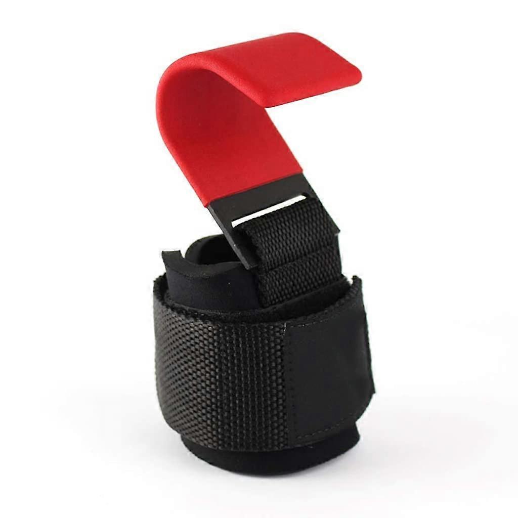 Weight Lifting Hook Grips with Wrist Wraps HandBar Wrist Strap Gym Fitness Hook Weight Strap PullUps Power Lifting Gloves(D)
