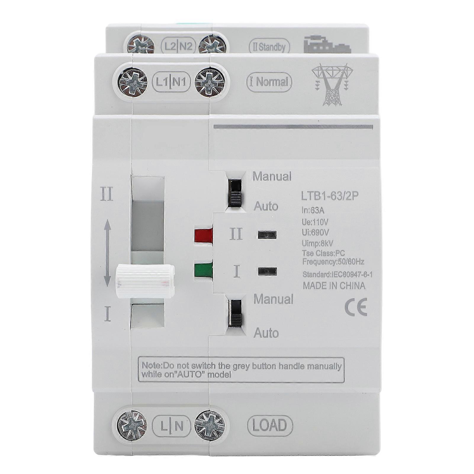 Double Power Automatic Transfer Switch DIN Rail ATS Mini Generator Changeover Switch