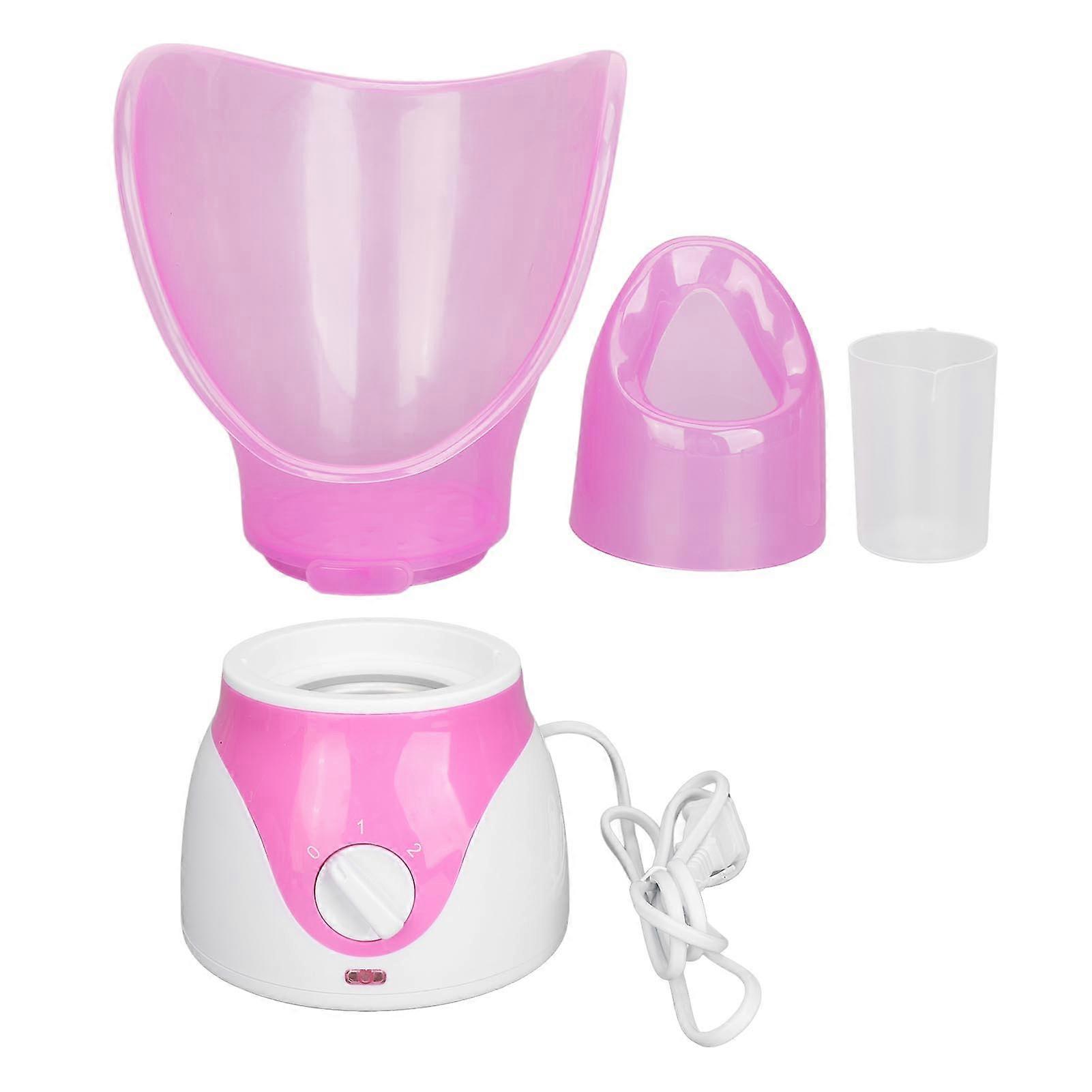 2 In 1 Face Steamer Cleansing Pores Heating Hydrating Mist Moisturizing Facial Steamer for Home Pink