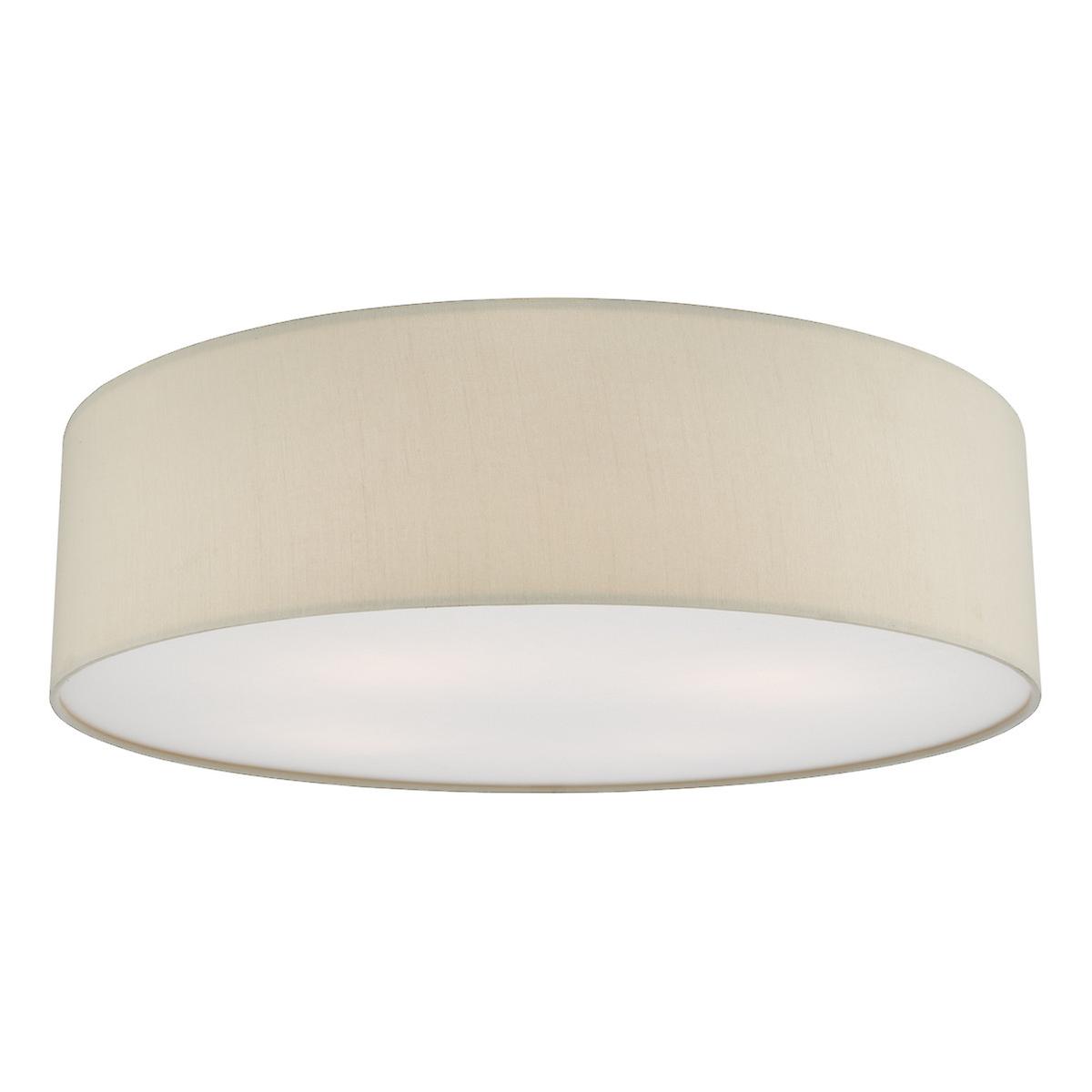 Cierro 4 Light Flush Taupe Cylindrical Diffuser 60cm