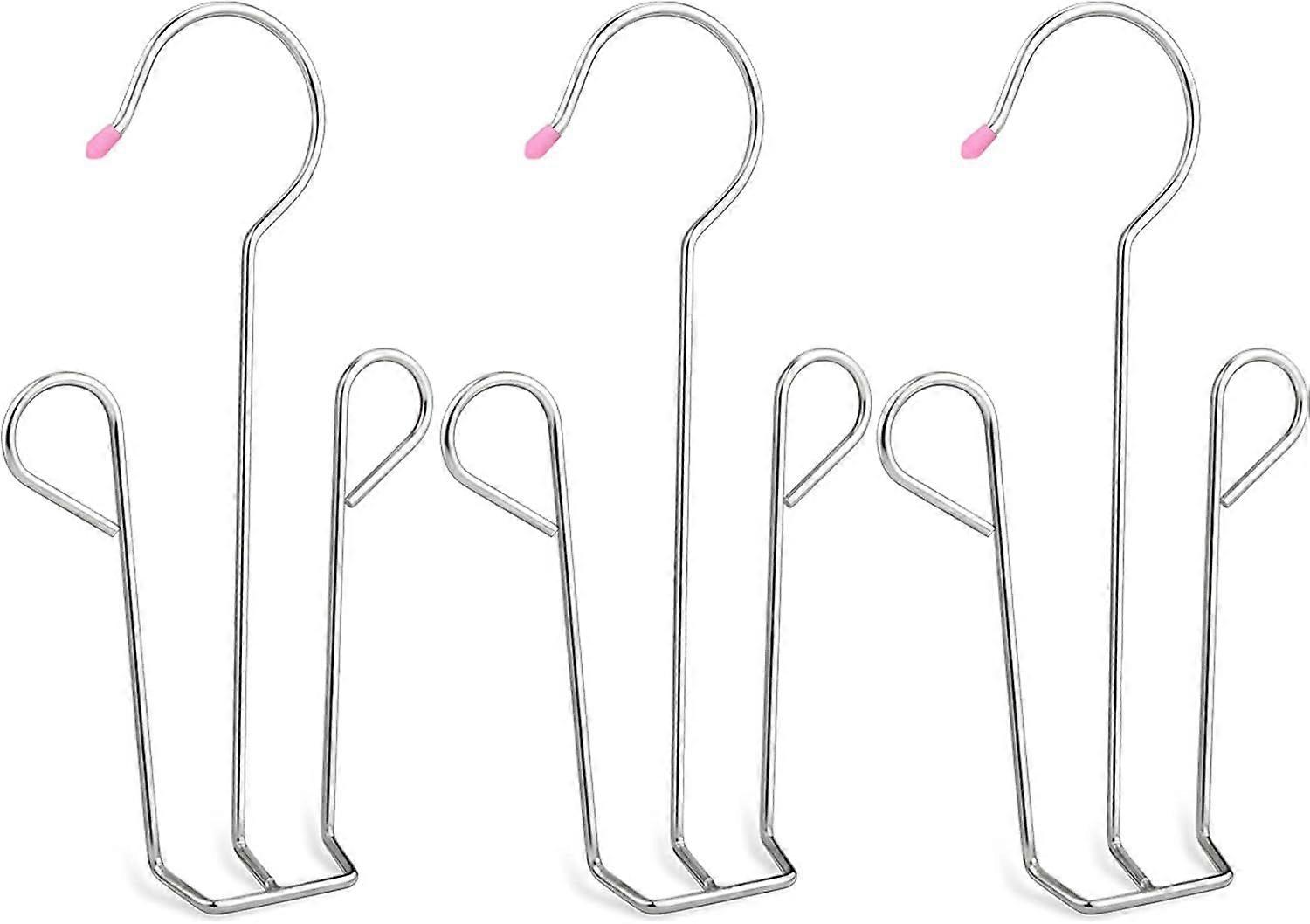 Pack Stainless Steel Shoe Hangers Multi-Function Double Hooks Dehumidification Rack for Leather Shoes