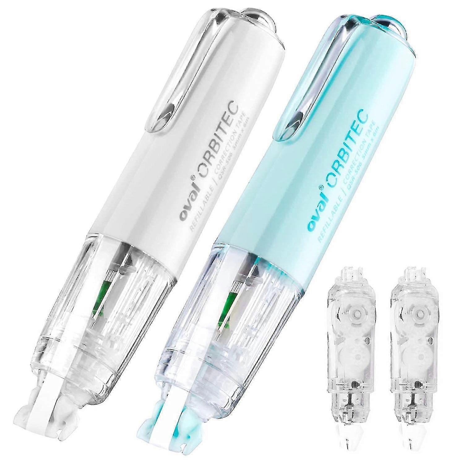 Oval Able Correcting Tape, Retractable Tape, 4-pack, For Correcting Tape