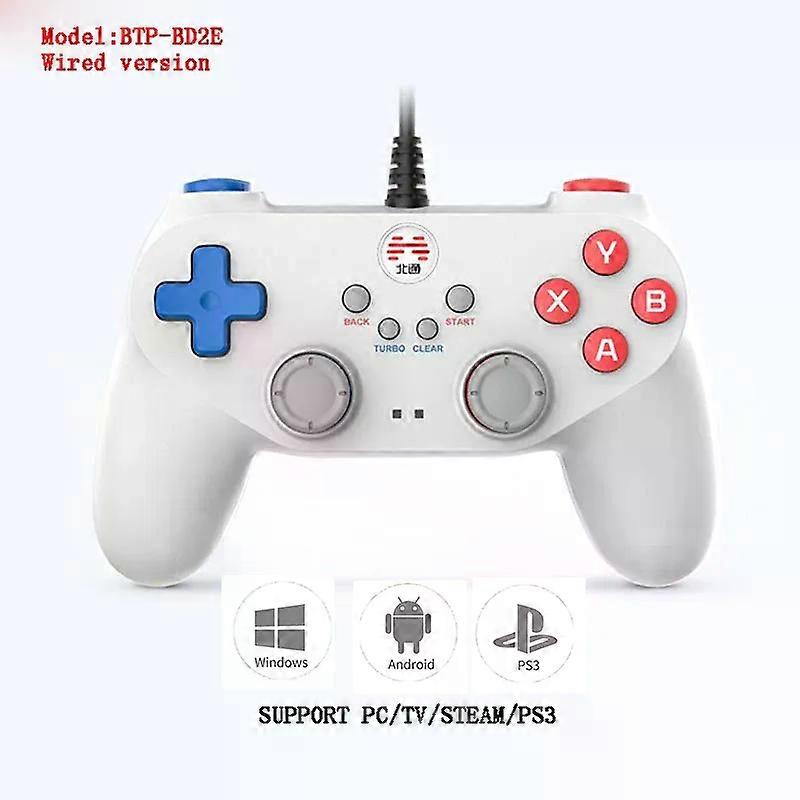 Betop BEITONG Wired Gamepad Fighting Game Control Arcade Joystick compatible for PS3 Android TV/PC/Steam/Box,Conductive Silicone