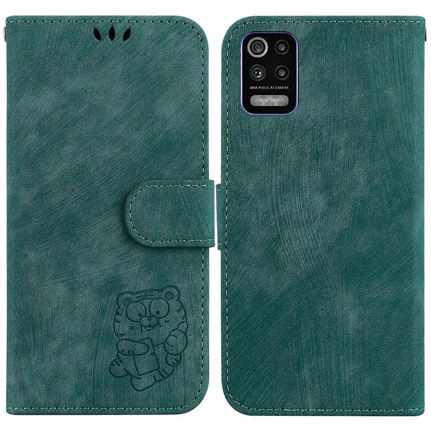 Little Tiger Embossed Leather Phone Case