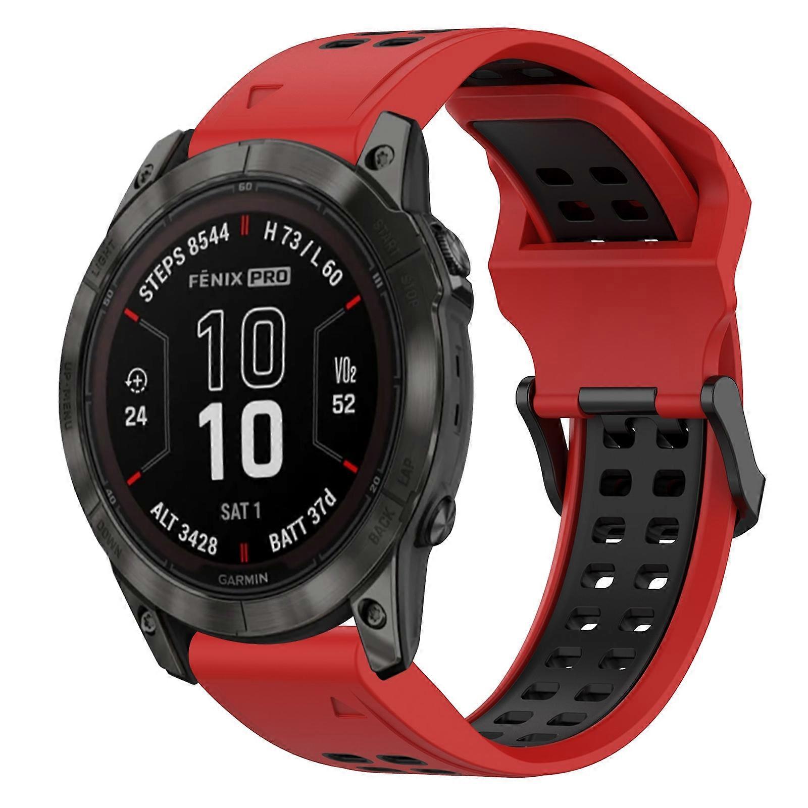 Two Color Reverse Buckle 26mm Silicone Watch Band