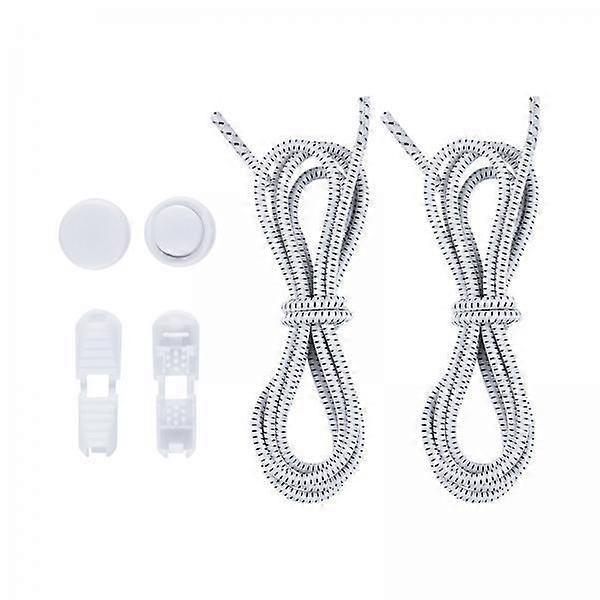 Shoe Laces for Quick Fastening - White