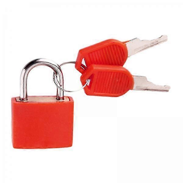 2-4pack Mini Padlock Anti Theft Lock Plastic Case for Diary Jewelry Box Red