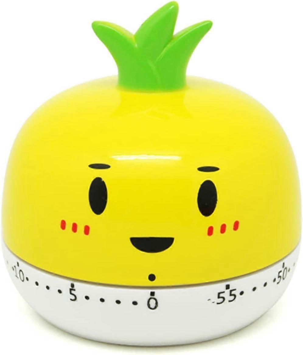 Manual Mechanical Timer, Cartoon Pineapple Timers, Cute Cooking Timer, for Kitchen Home Office School Classroom