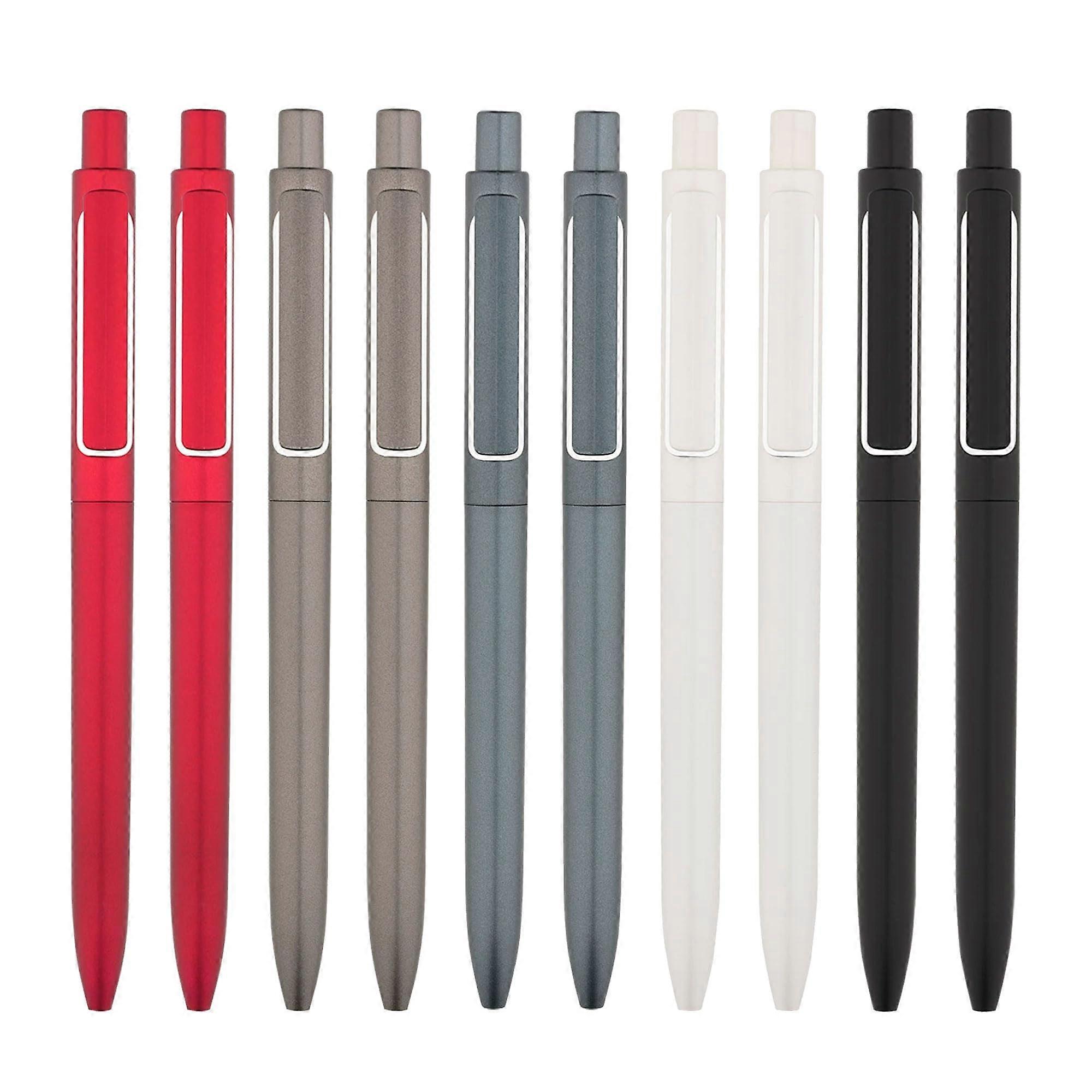 Aesthetic Gel Pens 0.5mm Fine Point Retractable Smooth Writing 5 Color Set Quick Dry No Smear Ideal for Journaling and Note Taking