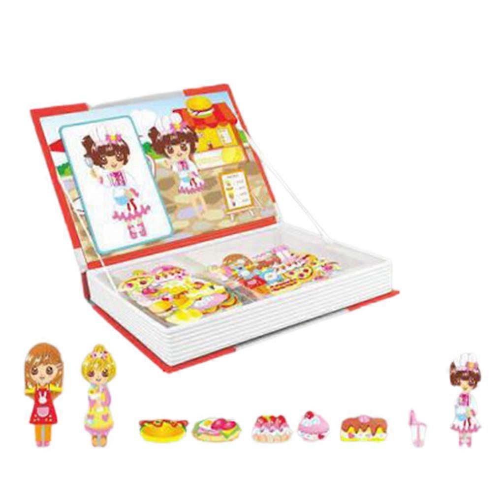 Magnetic Book Toy Brain Game Portable Multifunctional Table Game Matching Shape for Creative Kids Gift