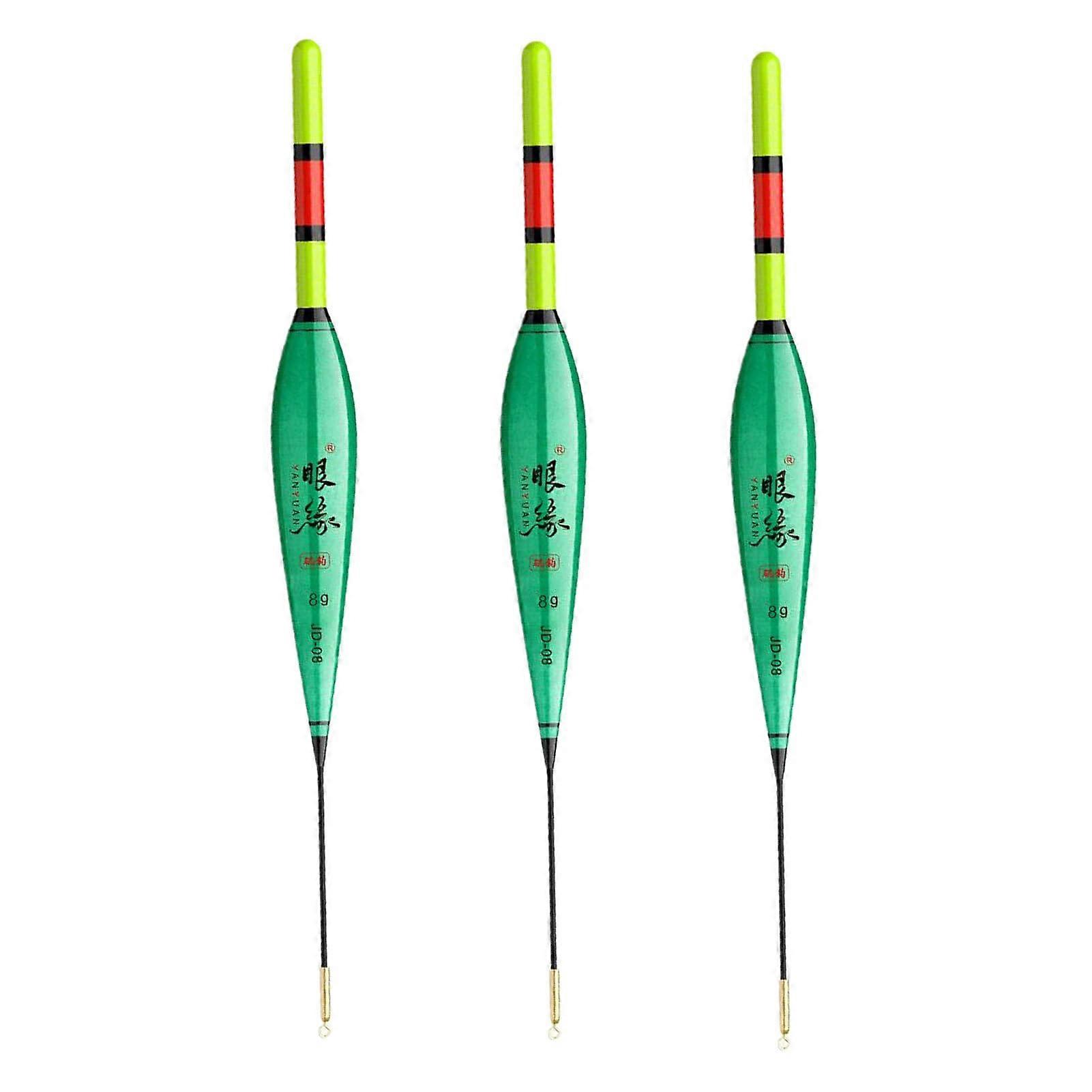 3 x LED Floats Improve Fishing Success with Two Colour Modes, 8 g Float