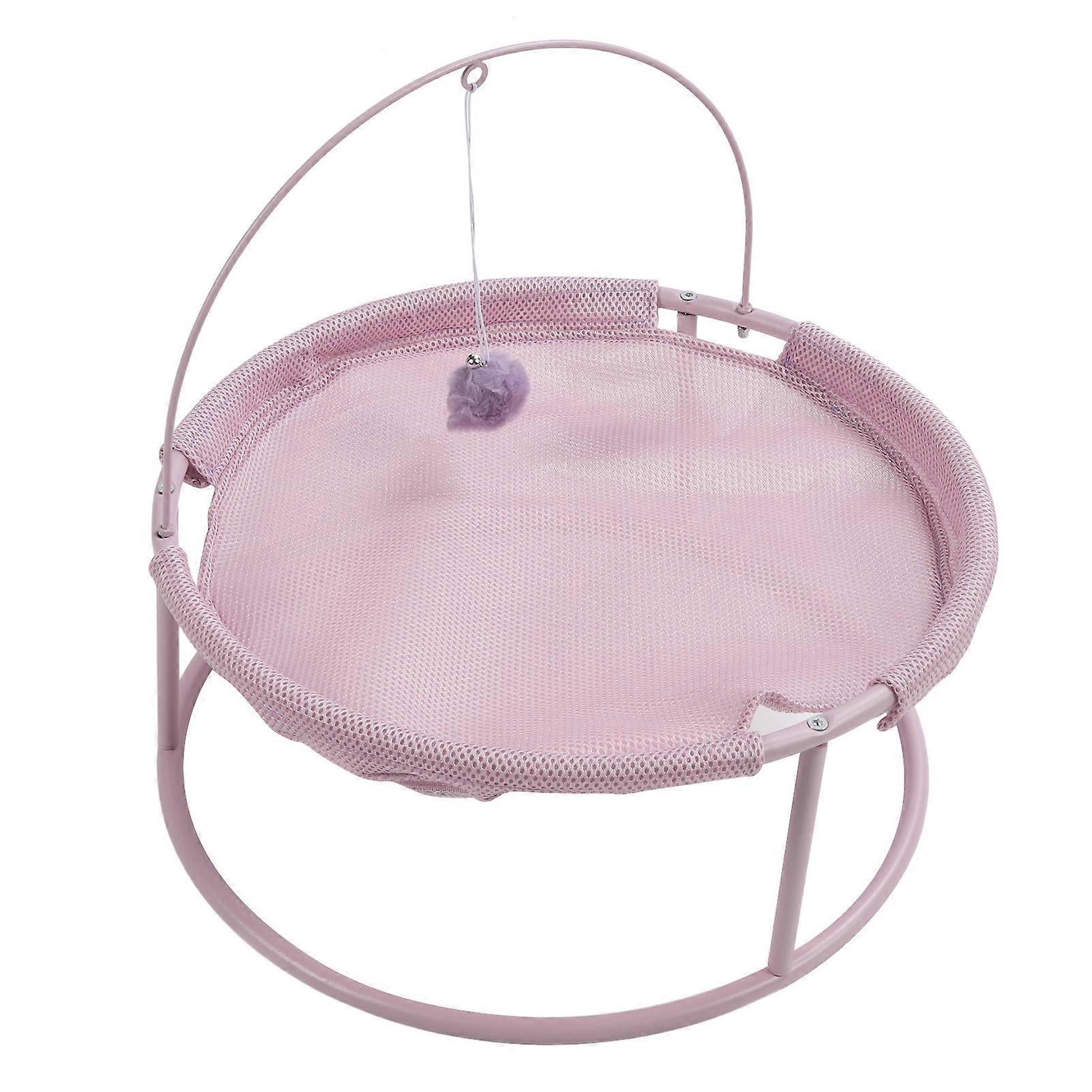 Elevated Cat Hammock Foldable Removable Cat Hammock Bed Spacious Cat Sleeping Bed for Four Seasons Spring and Summer Type Violet 