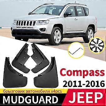 Mud Flaps for Jeep Compass 2011-2016, Soft Plastic Fenders, Wheel Splash Guards, Exterior Accessories for Certain Brands