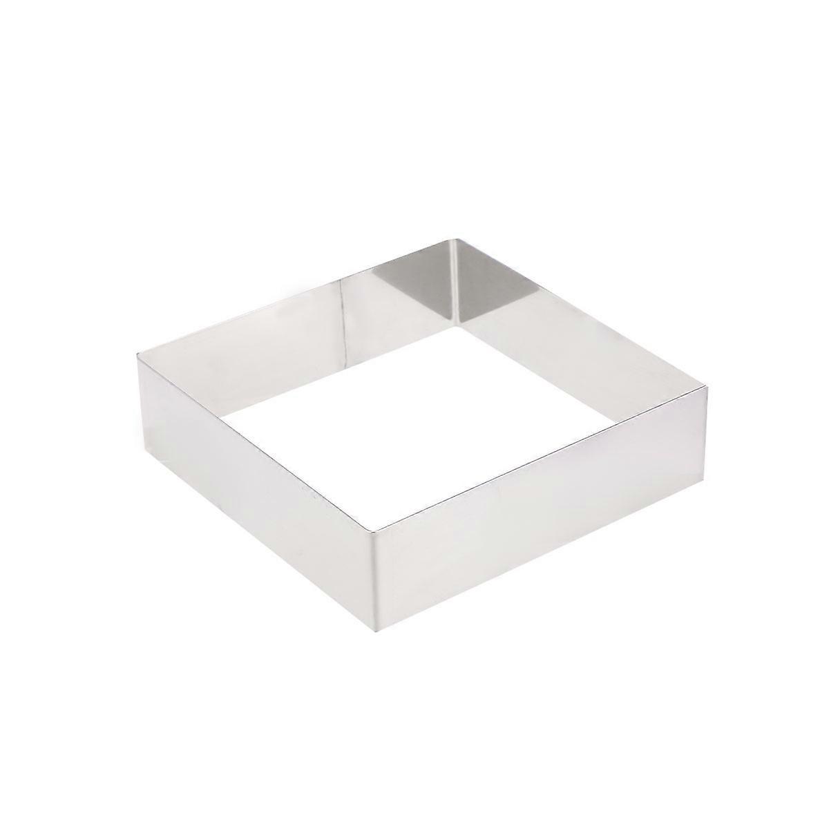 Square Stainless Steel Mousse Cake Ring Mold for Baking, Reusable Non Deforming Pastry Tool for DIY Desserts, Cookie Dough and Fondant