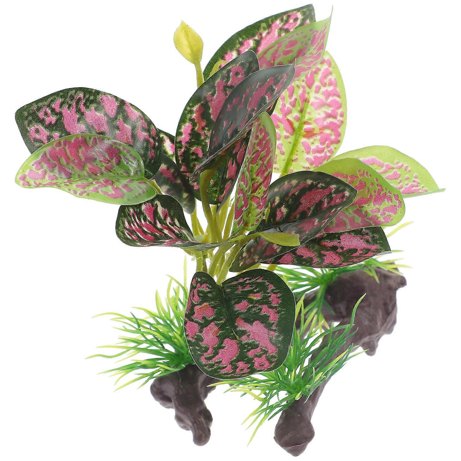 Ζωντανή τεχνητή διακόσμηση φυτών για δεξαμενές ερπετών και terrariums ψαριών - ρεαλιστικό στολίδι, ανθεκτικό και ασφαλές υλικό για διακόσμηση Vivarium