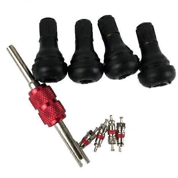 2 Stem Tool Remover & Installation - 4x TR412 Brass Tire s , Core Remover Caps,