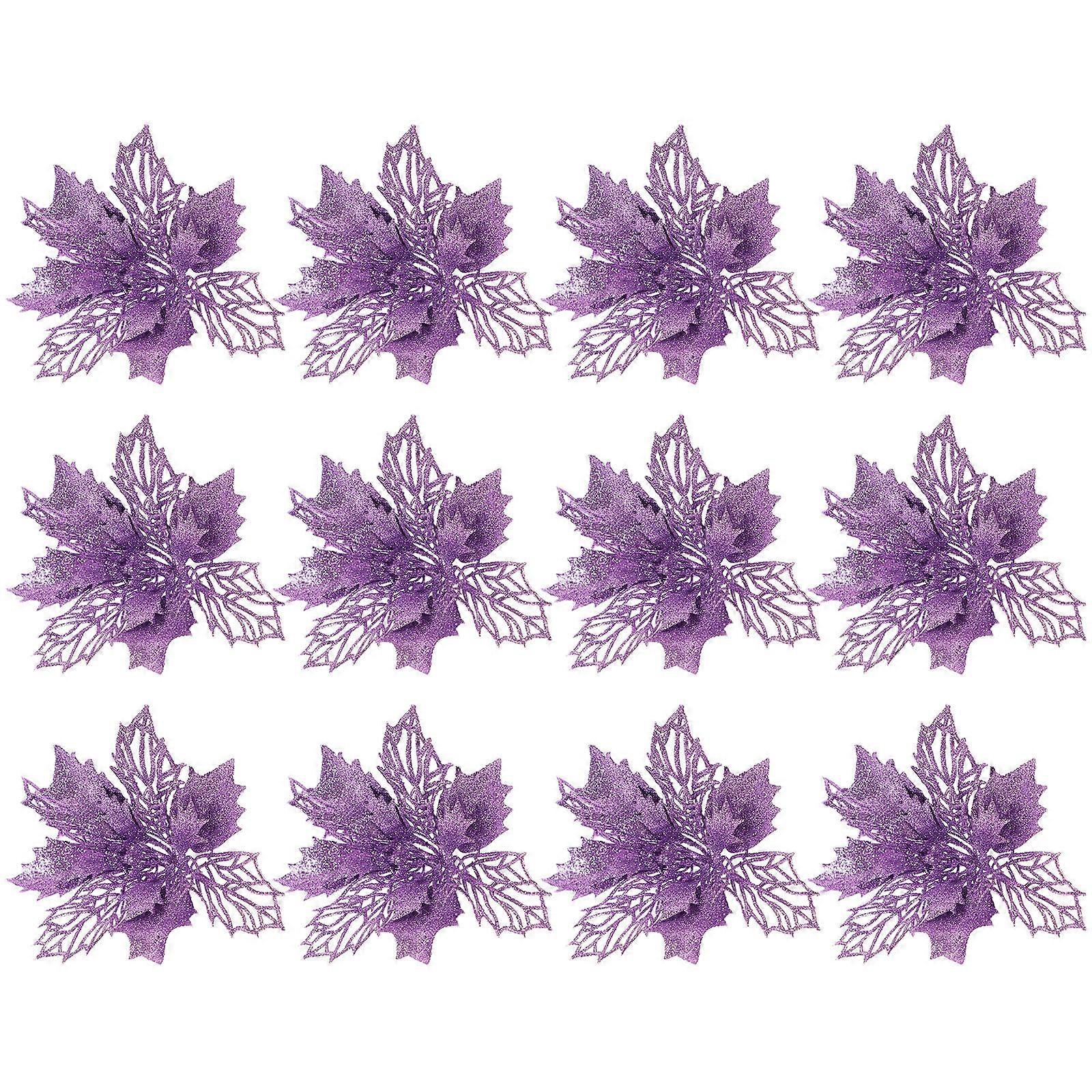 Non-Fading Christmas Decor with Poinsettia Style, Garland and Tree Ornament Options